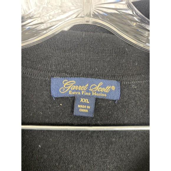 Garret Scott Mens Black 100% Extra Fine Merino Wool Size XXL - Picture 6 of 12